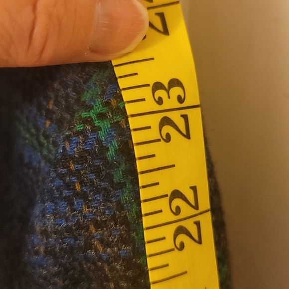 Pendleton 100% Virgin Wool, Satin,Plaid Jacket, sz Lg. Green, blue,black, gold. - Picture 9 of 14